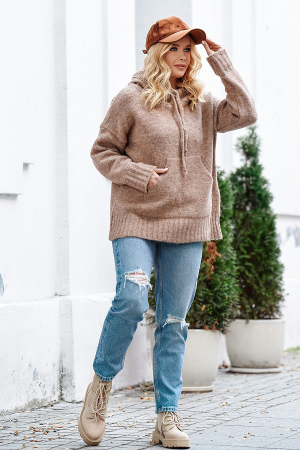 Sweter Kangurka Latte