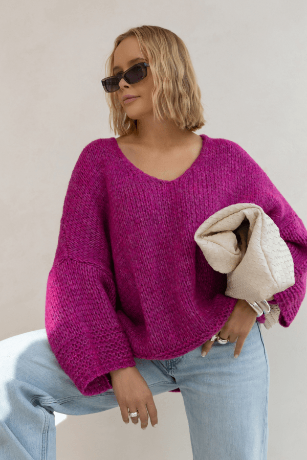Sweter oversize Alicja Amarant 1