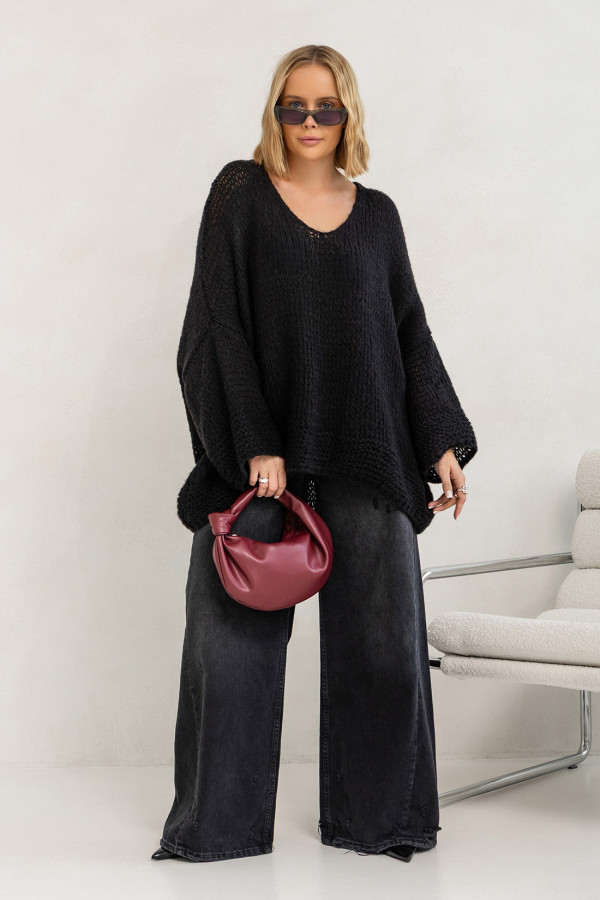 Sweter oversize Alicja Czarny 1