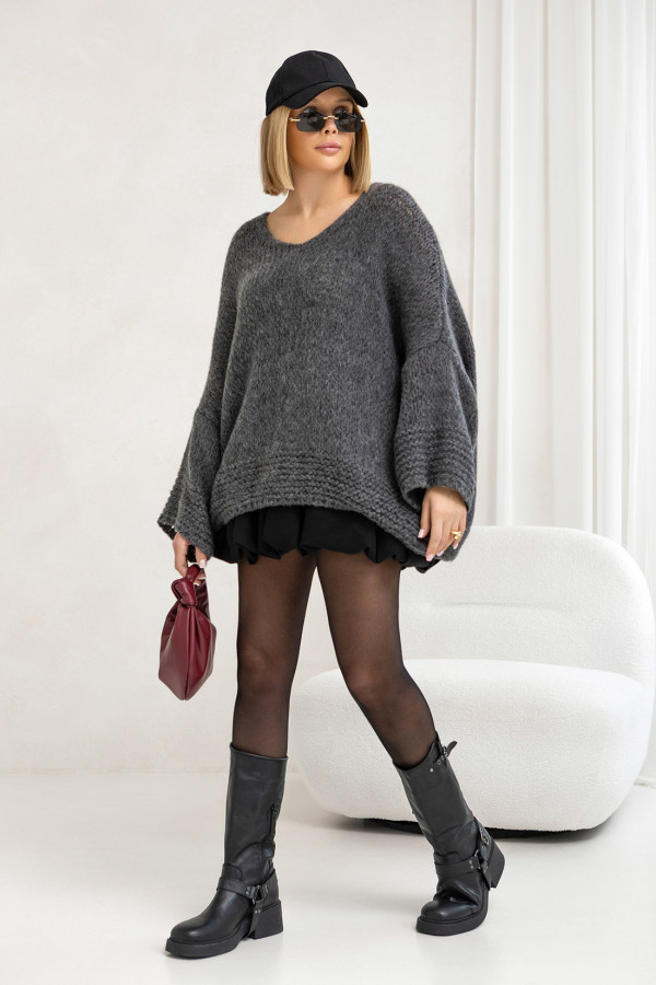 Sweter oversize Alicja Grafit 1